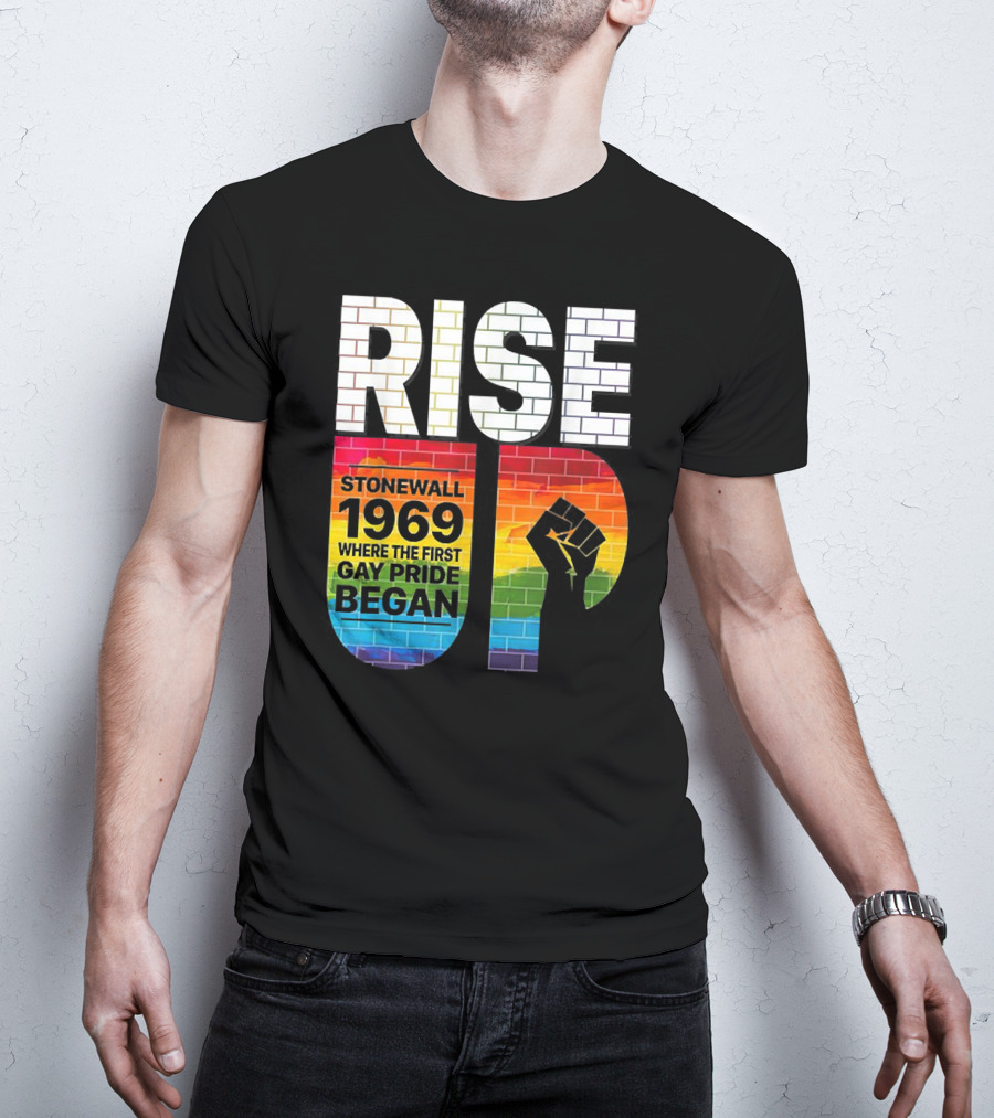 RISE UP Stonewall 1969 Where The First Gay Pride Began 50th NYC T-Shirt