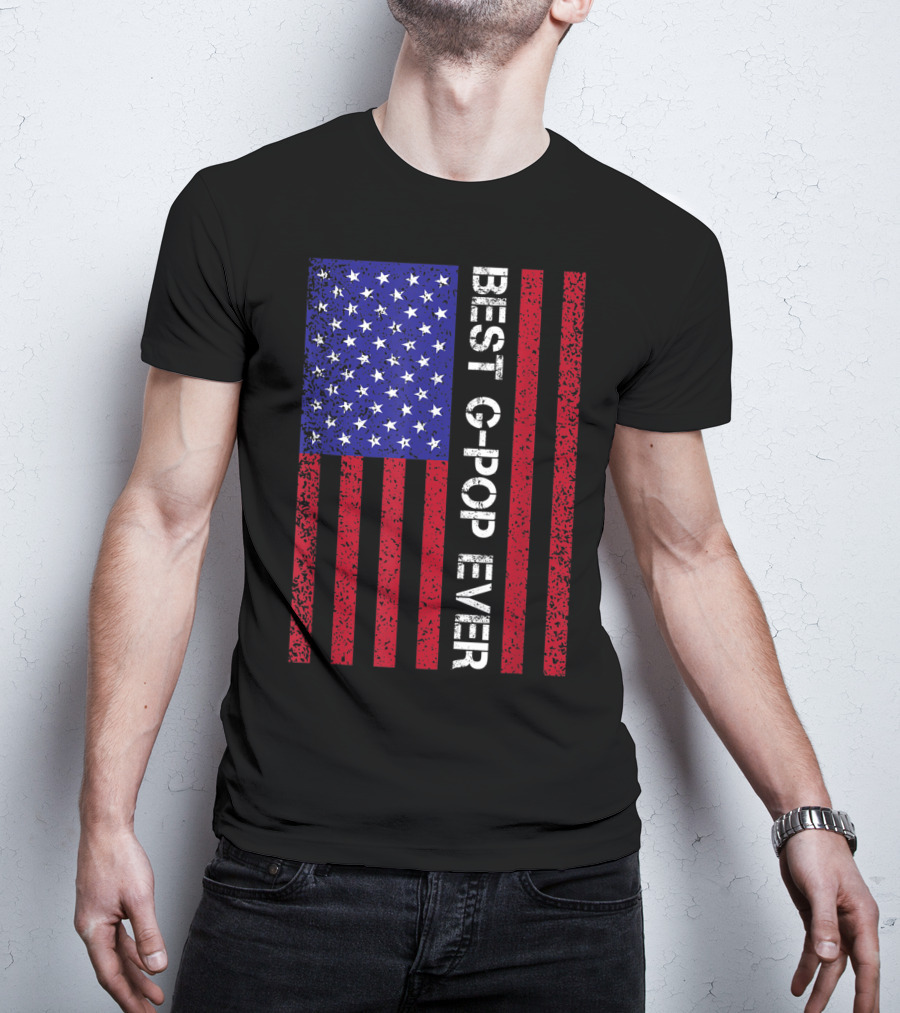 Best G-Pop Ever American Flag Father's Day T-Shirt