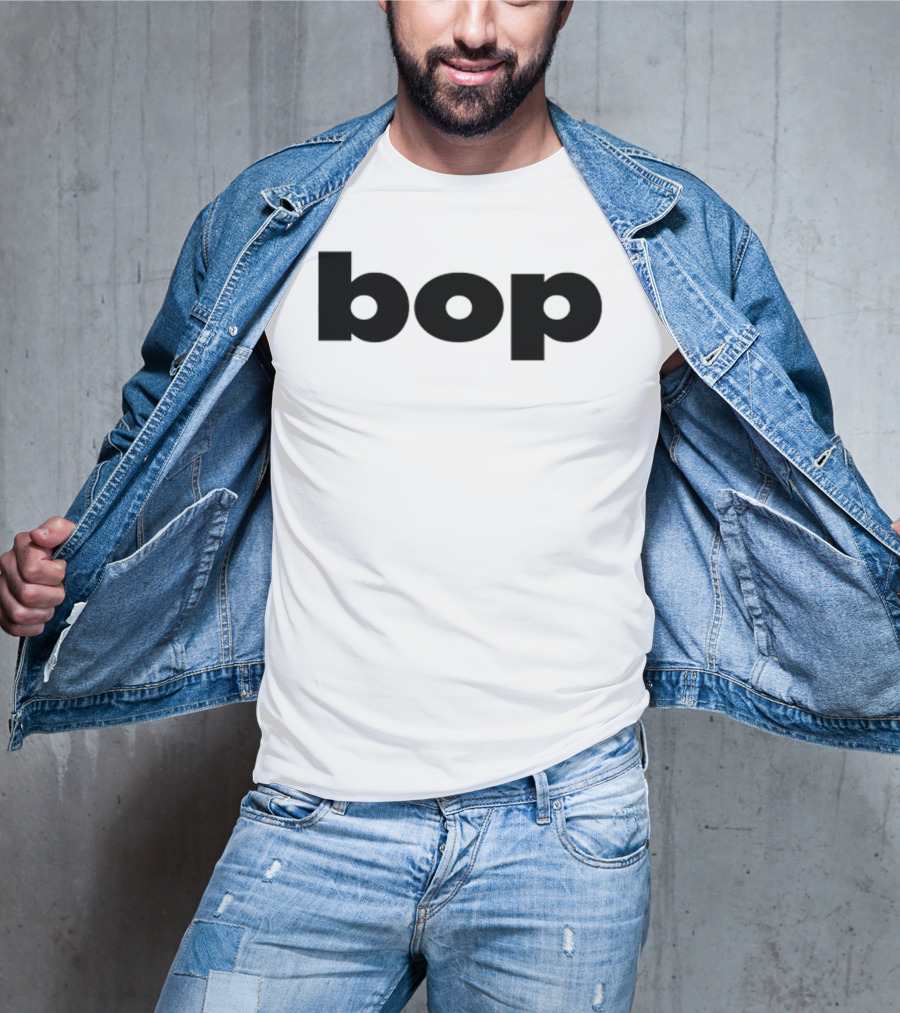 Bop T Black Minimalist Text T-Shirt