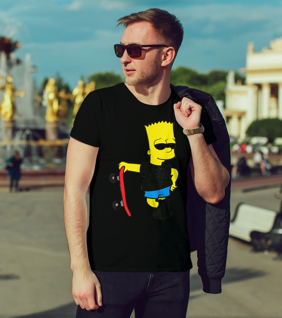 Bsbct Before Crayons Tattoos Bart Skateboard T-Shirt