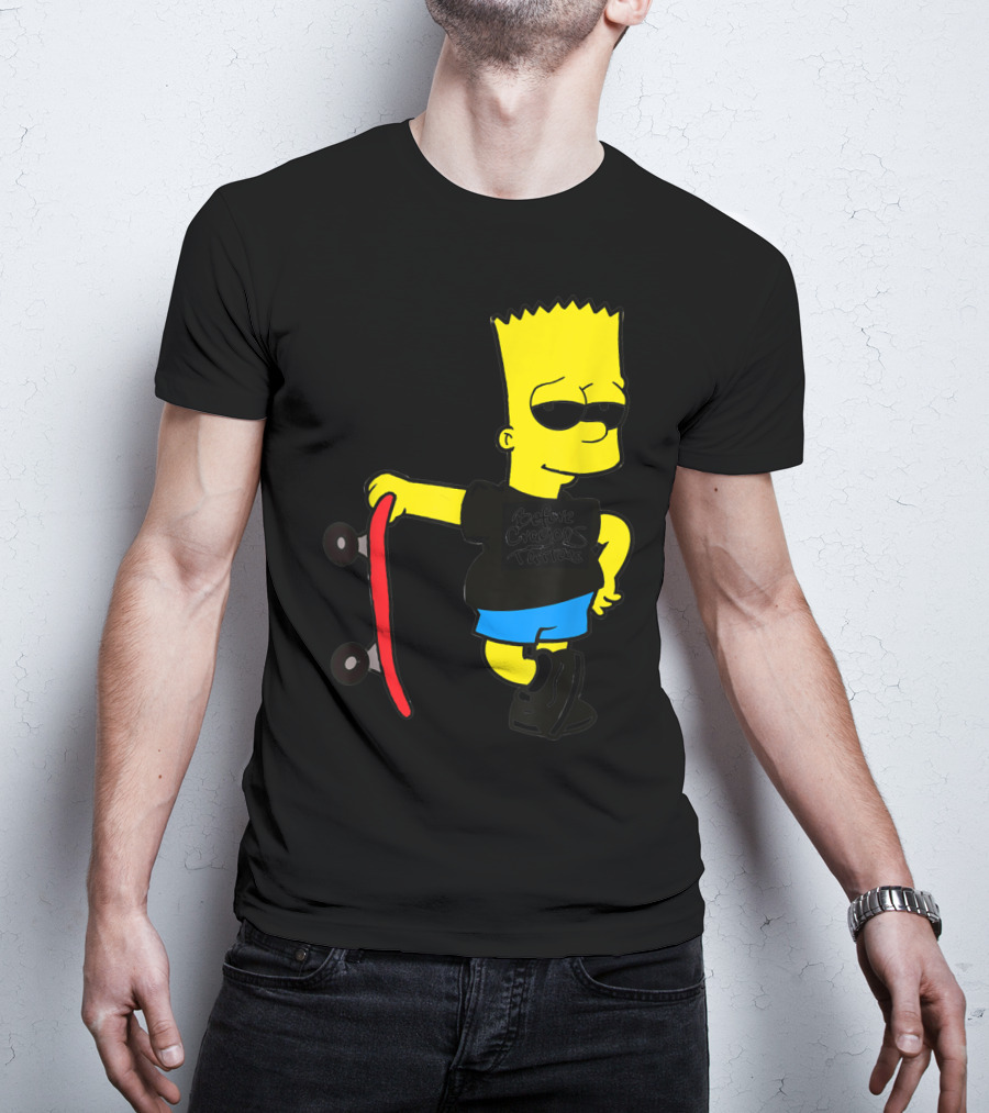 Bsbct Before Crayons Tattoos Bart Skateboard T-Shirt