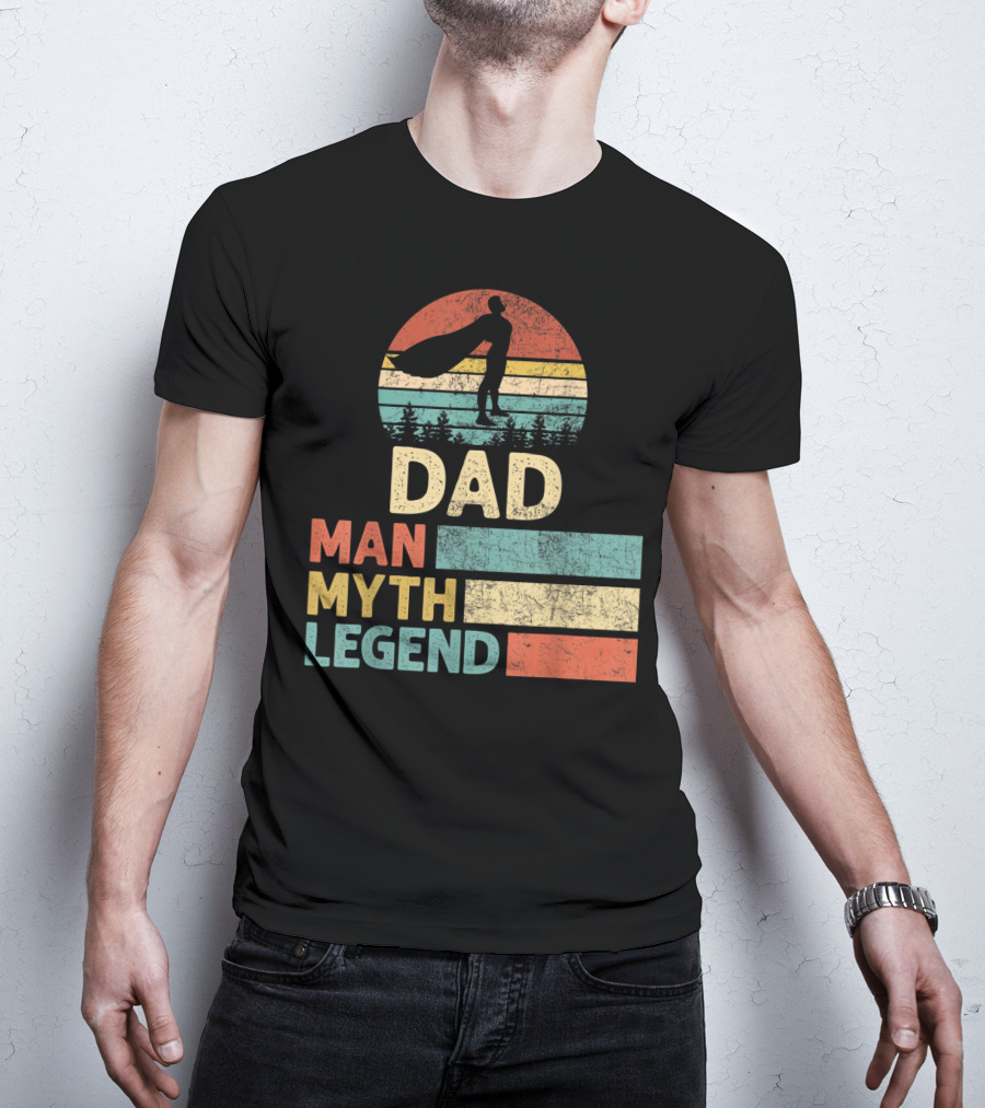 Dad Man Myth Legend Vintage Retro T-Shirt