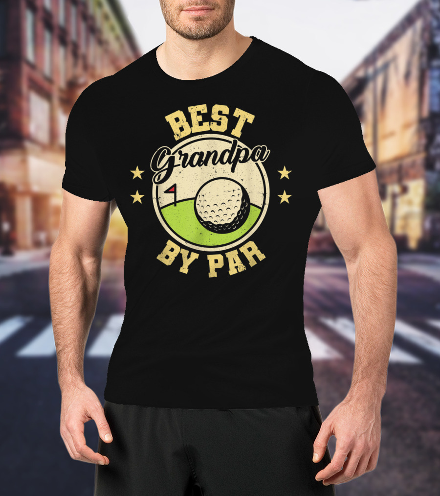 Best Grandpa By Par Funny Father's Day Golf Lovers T-Shirt