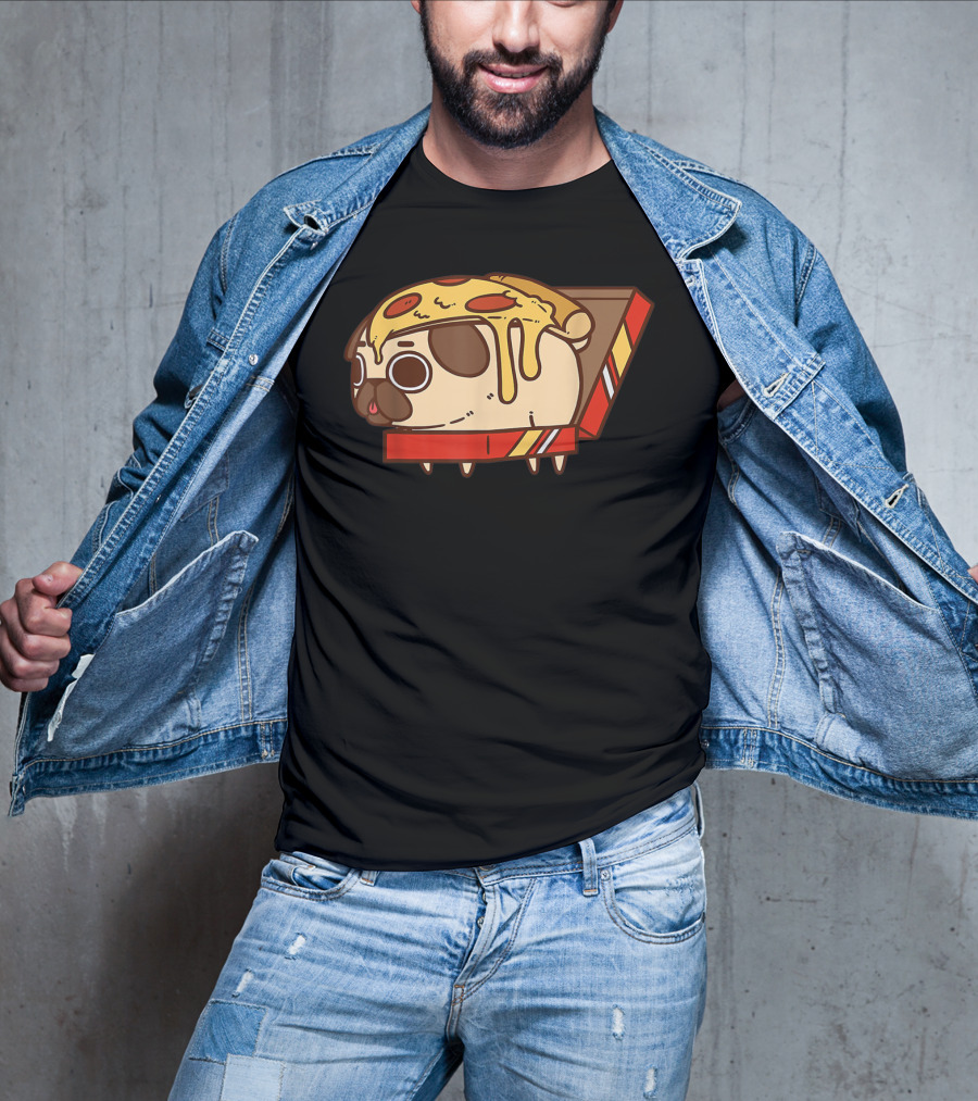 Funny Puglie Pizza Pug Love Pizza Birt Fan Gift T-Shirt