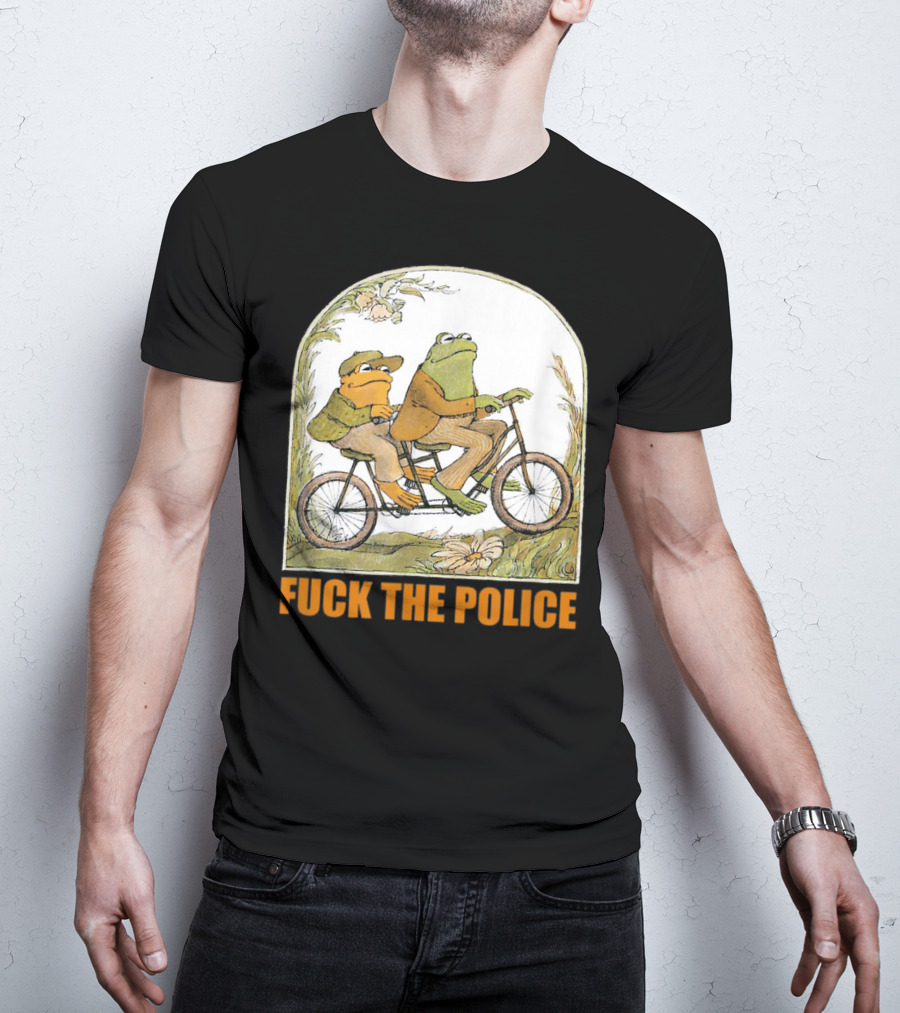 Funnyfrog And Toad Fck The Police Tandem Bicycle Adventure T-Shirt
