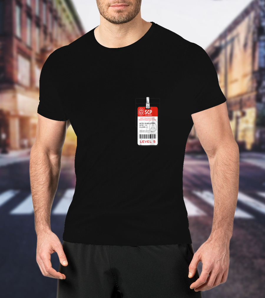 SCP Foundation Site Director Identification Card Badge Level 5 Class A Security Clearance T-Shirt