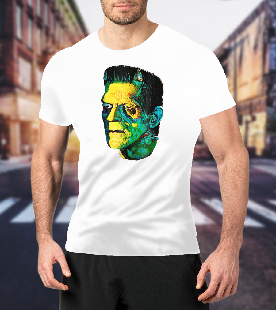 Karloff Frankenstein Monster Horror Movie Fan Iconic Colorful T-Shirt