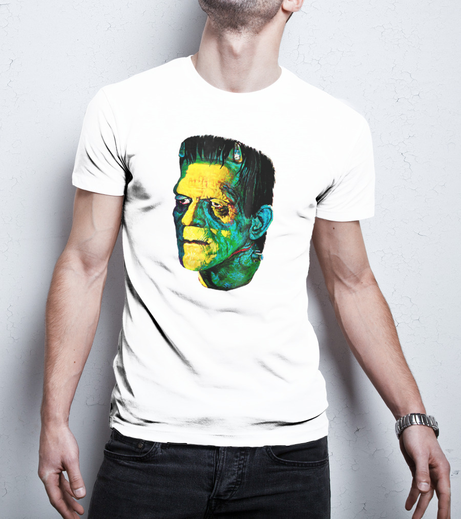 Karloff Frankenstein Monster Horror Movie Fan Iconic Colorful T-Shirt
