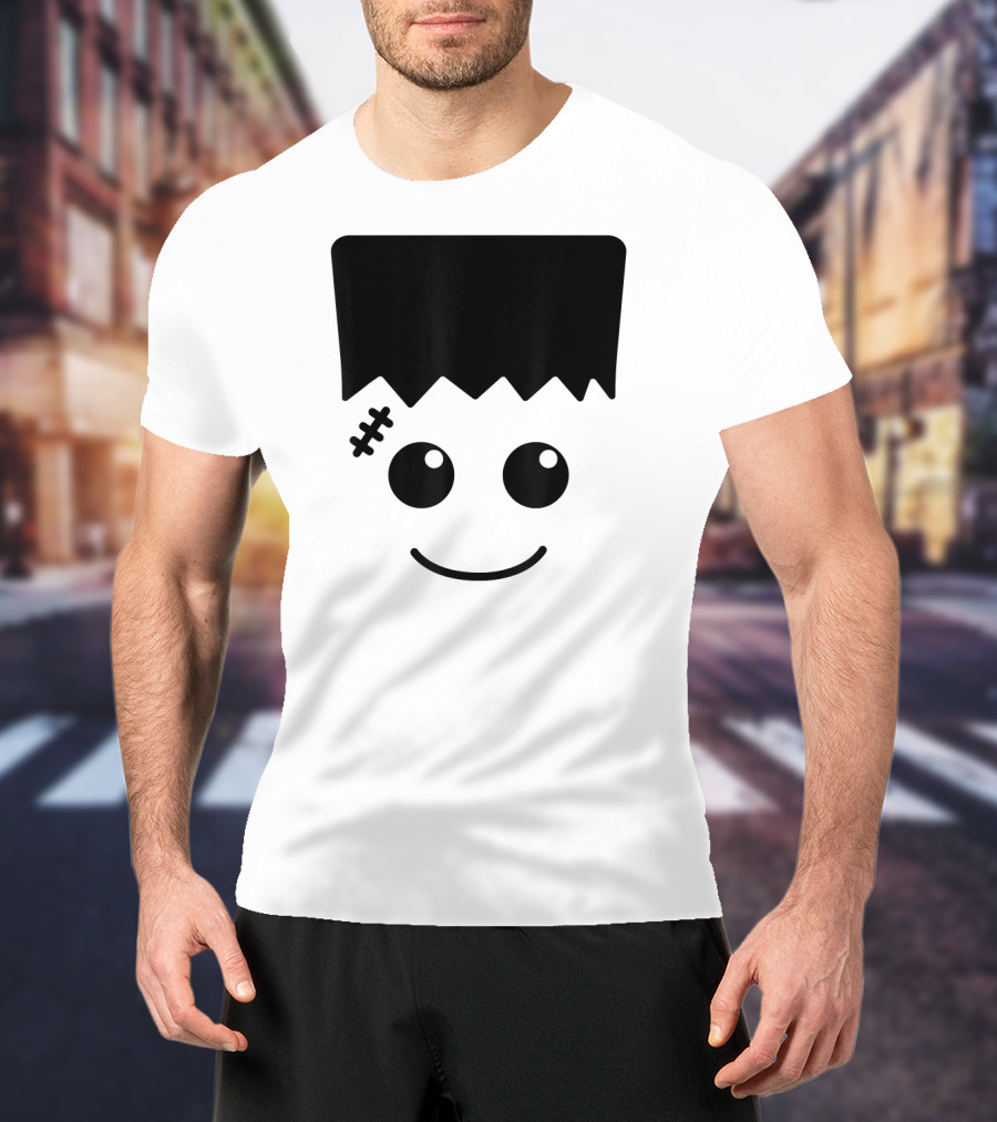 Frankenstein Cute Face Halloween Monster Fun T-Shirt