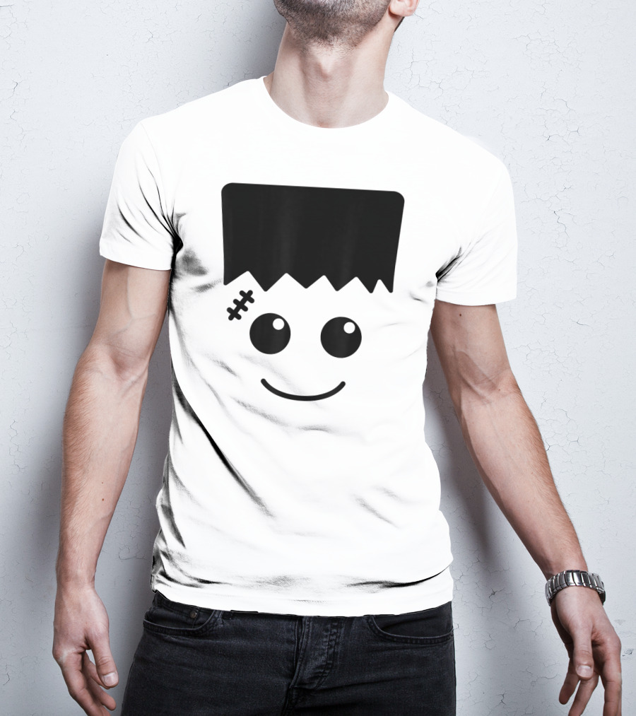 Frankenstein Cute Face Halloween Monster Fun T-Shirt