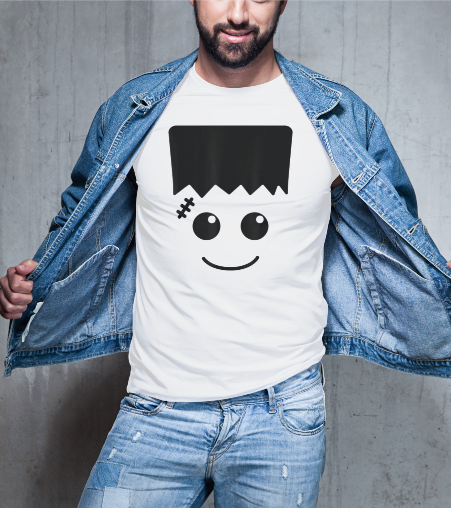 Frankenstein Cute Face Halloween Monster Fun T-Shirt