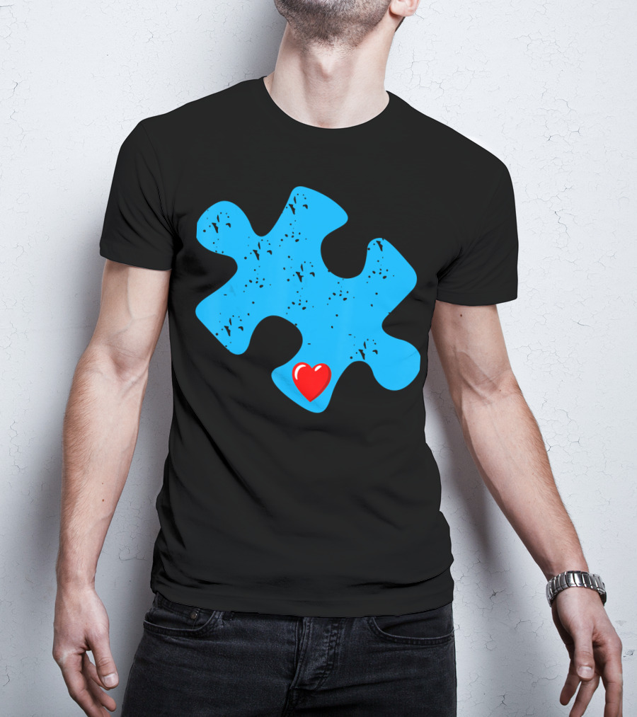 Cute Colorful Autism Love Puzzle Piece T-Shirt