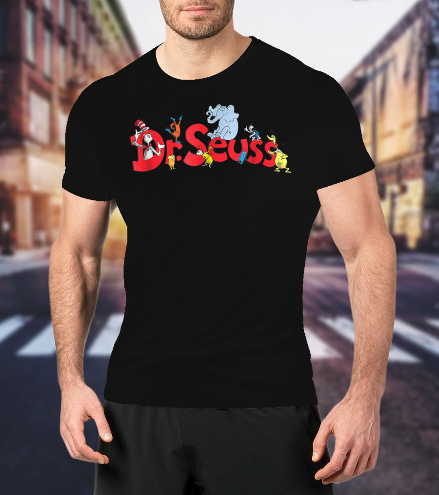 Dr. Seuss Cat In The Hat Horton Grinch Lorax Characters T-Shirt