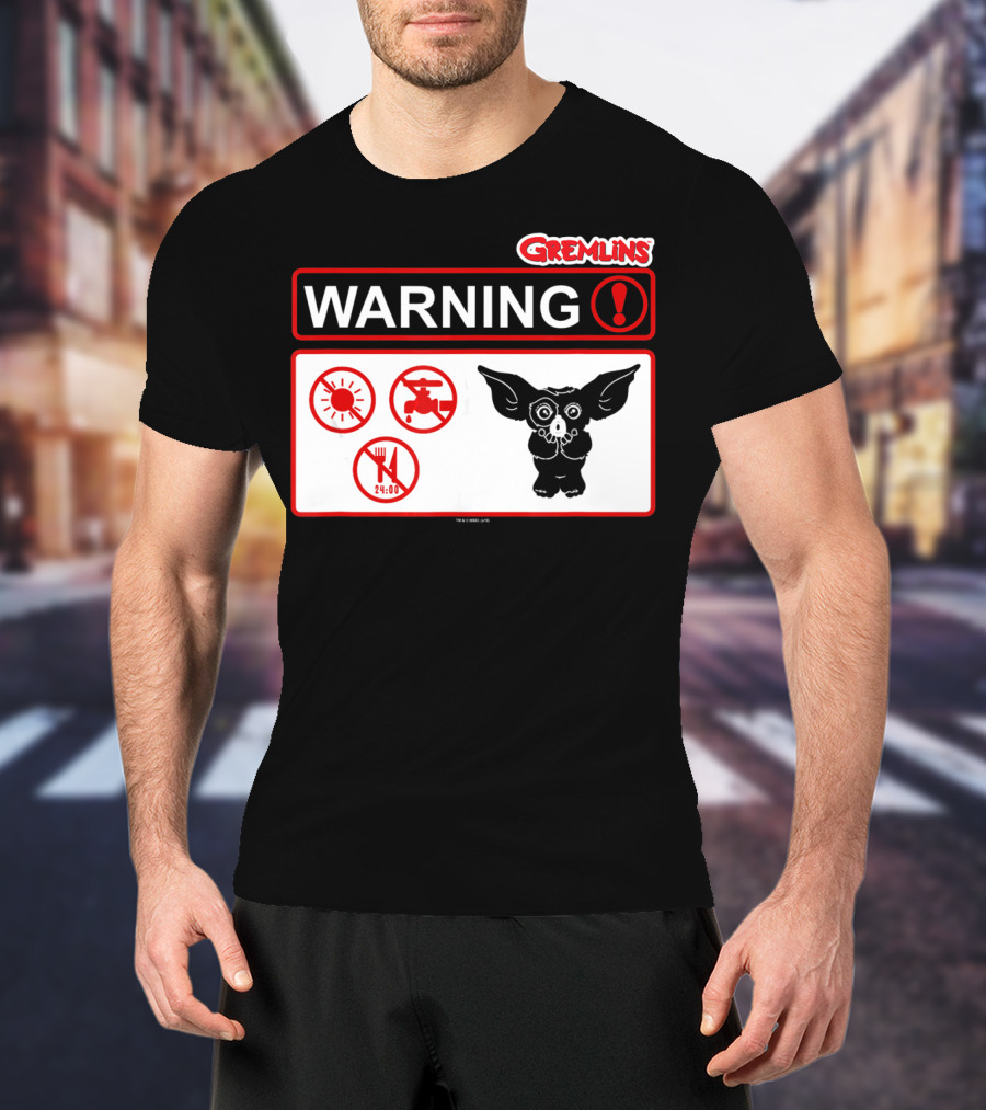 Gremlins Warning Sign Icons Gizmo T-Shirt
