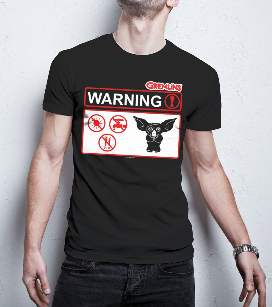 Gremlins Warning Sign Icons Gizmo T-Shirt