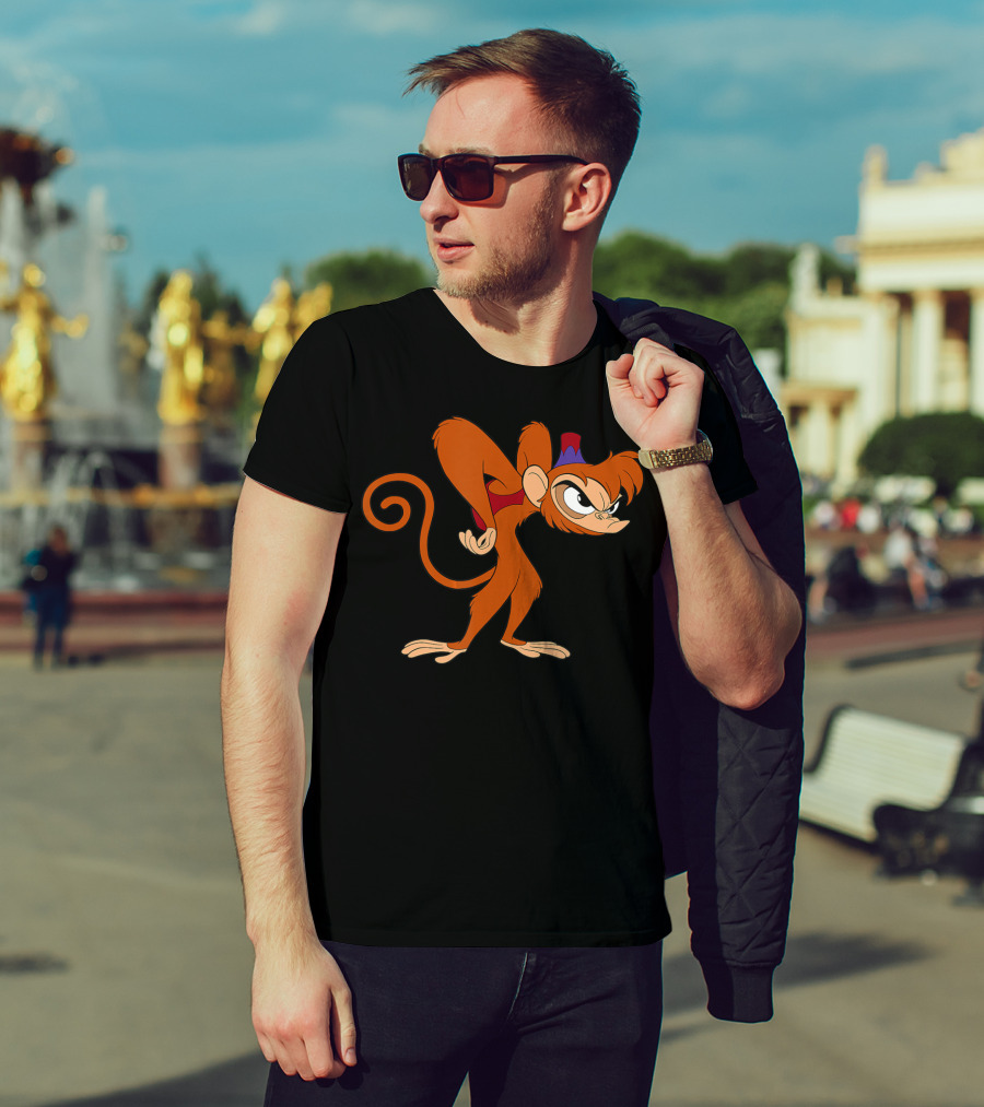 Disney Aladdin 90s Angry Abu Character Image T-Shirt