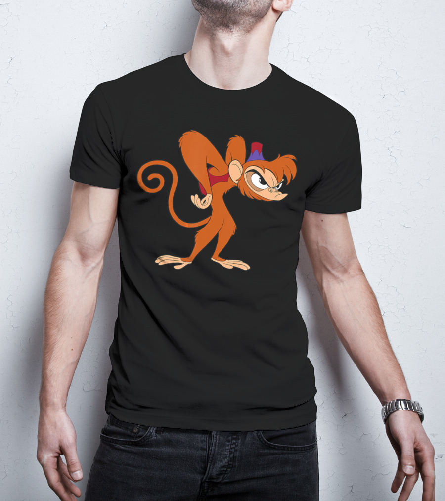Disney Aladdin 90s Angry Abu Character Image T-Shirt