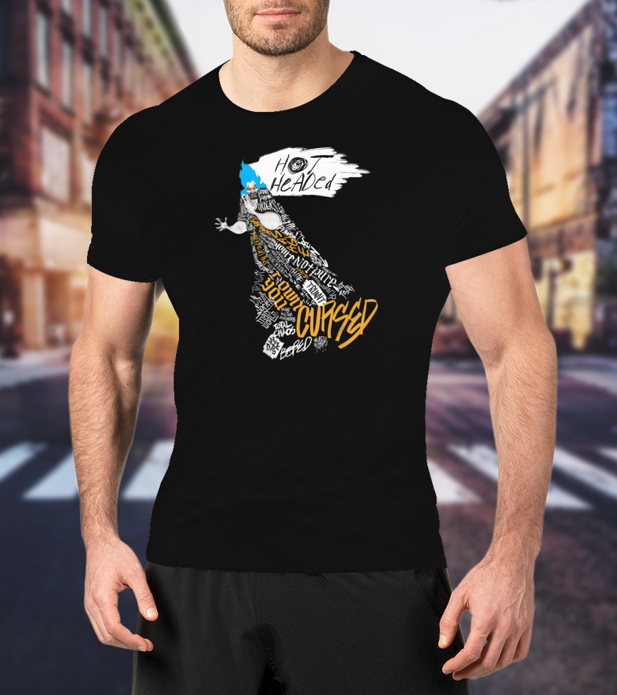 Disney Villains Hades Hot Headed Cursed Chaos Power Orders Word T-Shirt