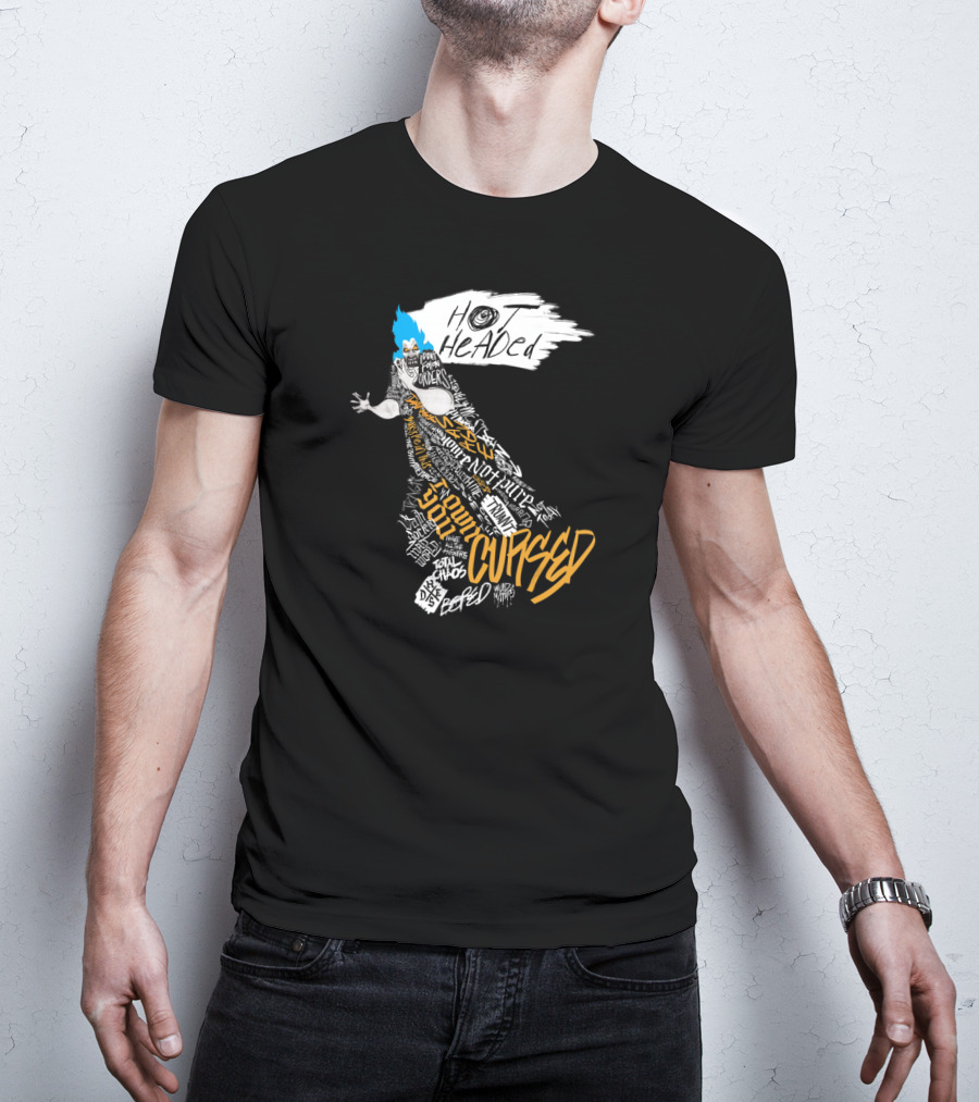 Disney Villains Hades Hot Headed Cursed Chaos Power Orders Word T-Shirt