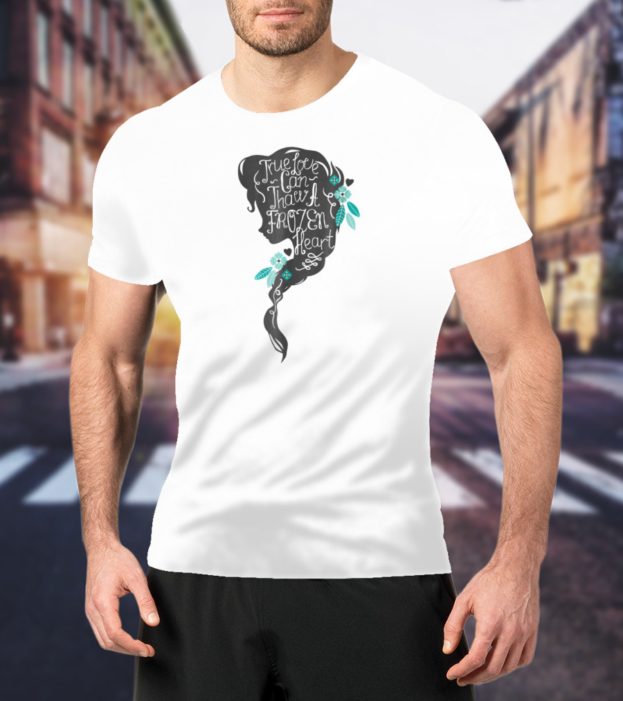 Disney Frozen Elsa True Love Can Thaw A Frozen Heart Profile T-Shirt