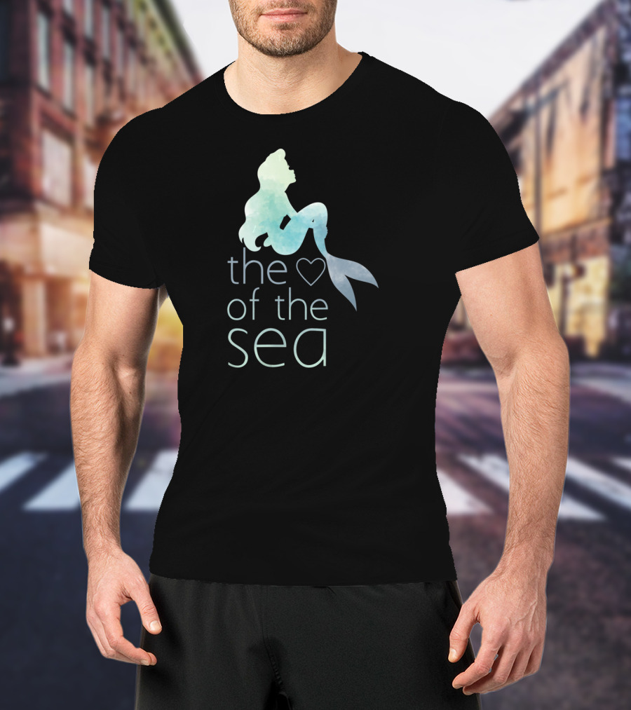 Disney Little Mermaid Heart Of The Sea Watercolor Ariel T-Shirt