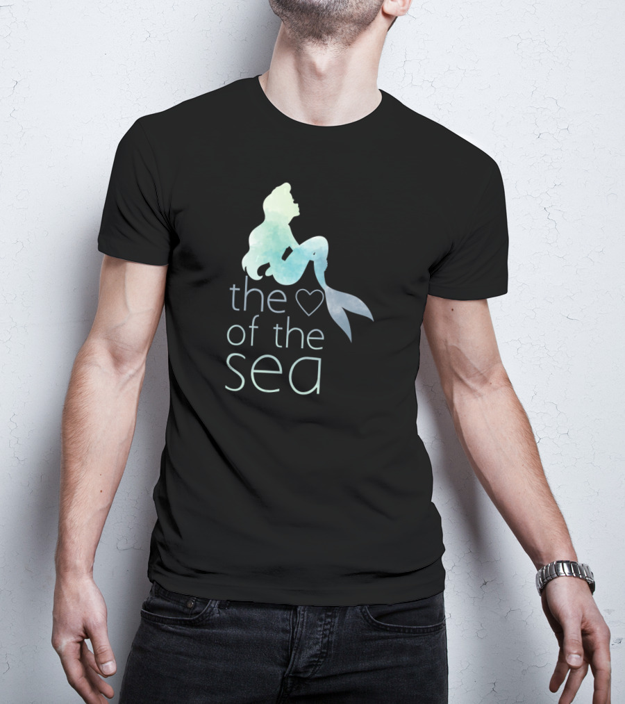 Disney Little Mermaid Heart Of The Sea Watercolor Ariel T-Shirt