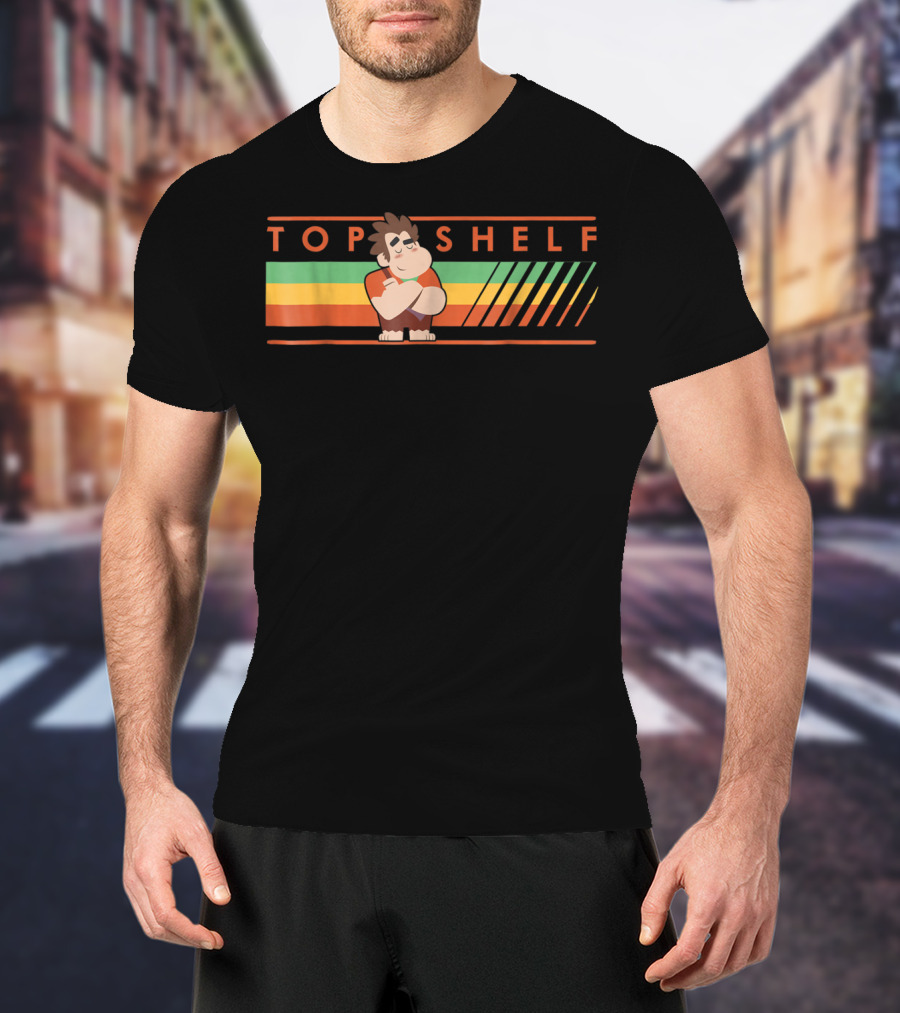 Disney Wreck It Ralph 2 Top Shelf Retro Stripes T-Shirt