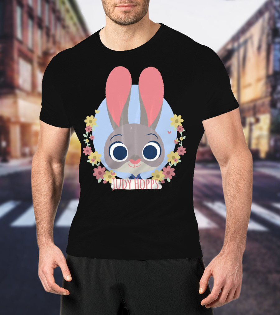Zootopia Judy Hopps Floral Spring Wreath Disney T-Shirt