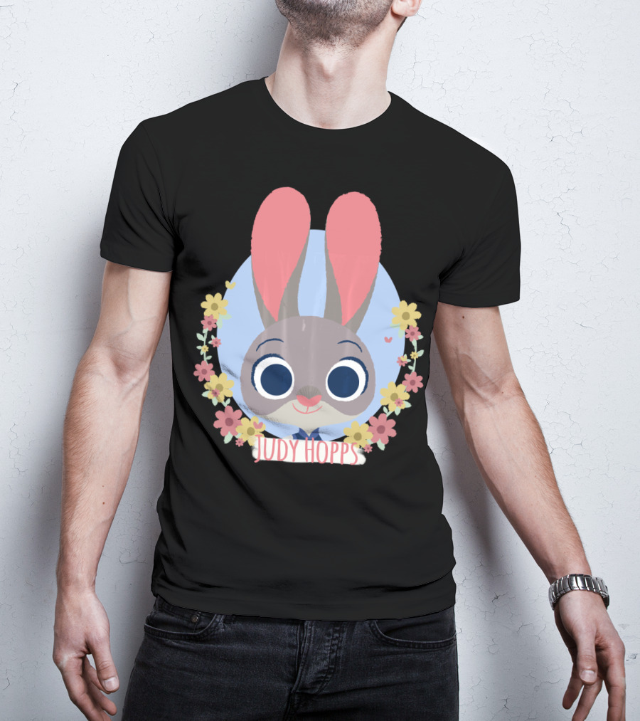 Zootopia Judy Hopps Floral Spring Wreath Disney T-Shirt