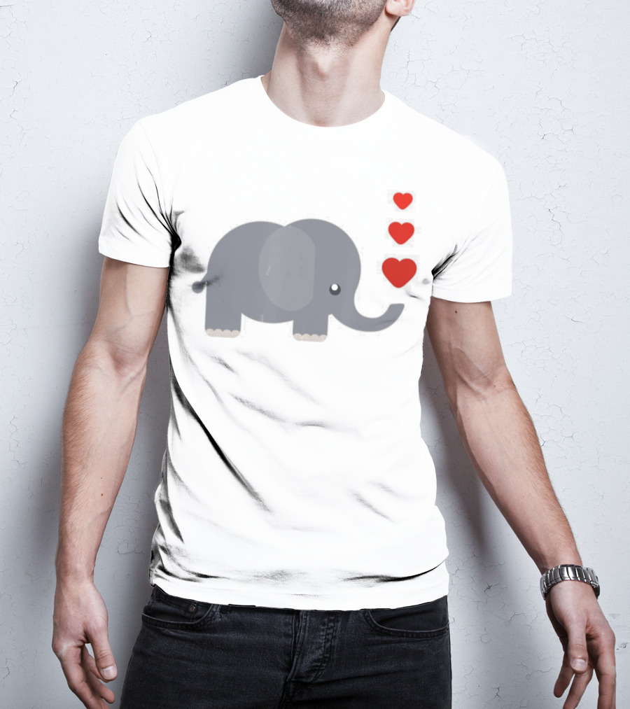 Baby Elephant With Hearts For Guys Girls T-Shirt