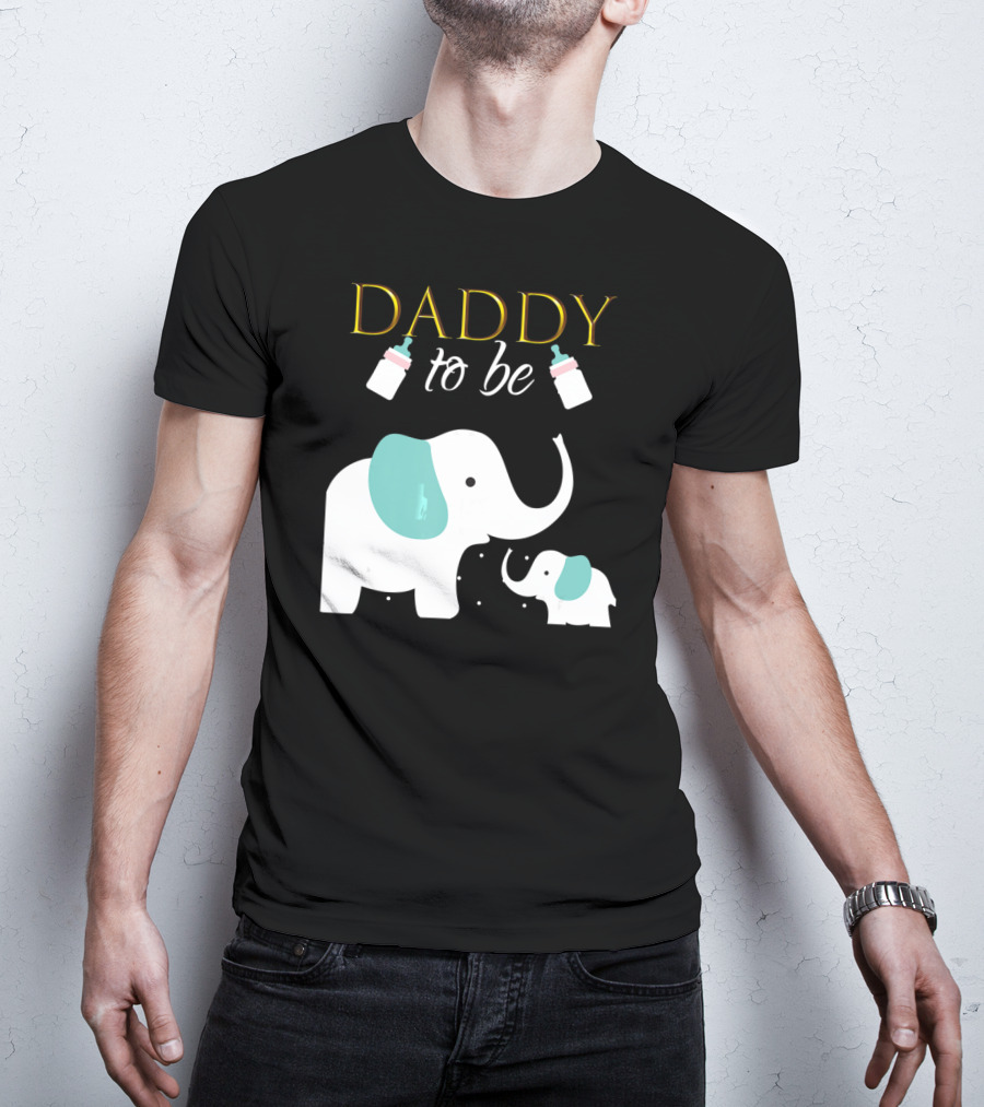 DADDY To Be Mens Elephant Baby Shower Boy T-Shirt