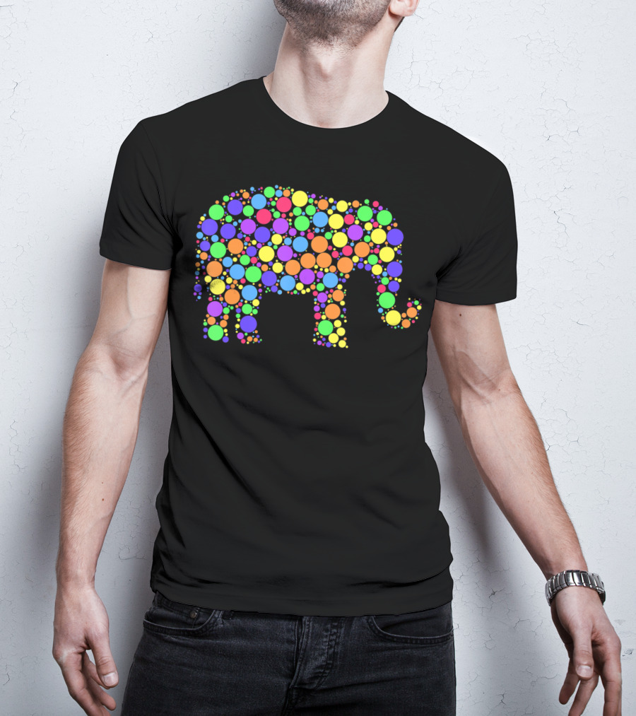Polka Dot Elephant Design For International Dot Day Celebrations T-Shirt