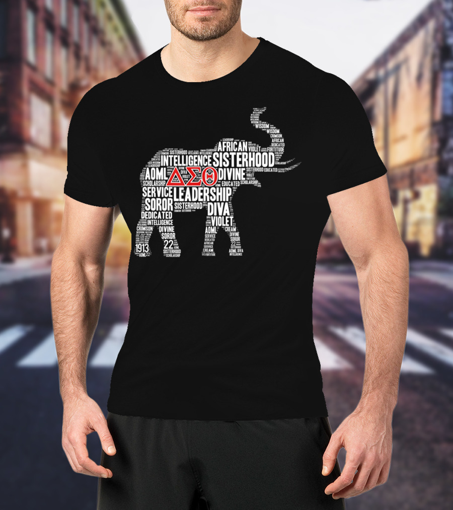Elephant Delta Sigma Theta 1913 African Sisterhood Leadership Wisdom T-Shirt
