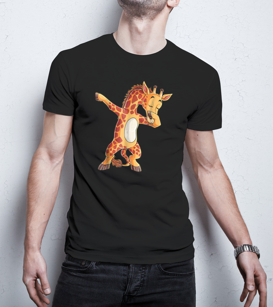 Dabbing Giraffe Cute Funny Dance Giraffes Dab T-Shirt