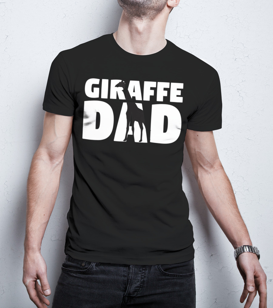 Giraffe Dad Giraffe Zoo Animal Lover T-Shirt