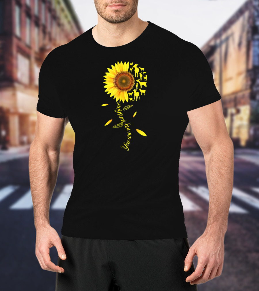 You Are My Sunshine Sunflower Goat Lovers Women Men Farmer T-Shirt