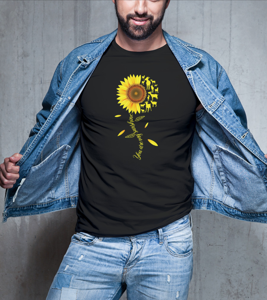 You Are My Sunshine Sunflower Goat Lovers Women Men Farmer T-Shirt