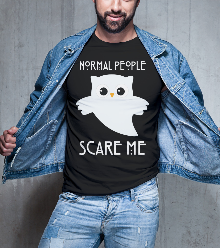 Normal People Scare Me Owl T-Shirt