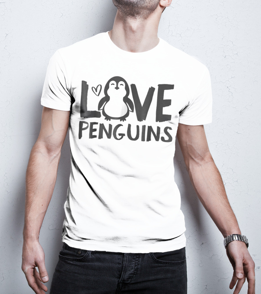 Love Penguins Cute Heart Penguin Lovers T-Shirt