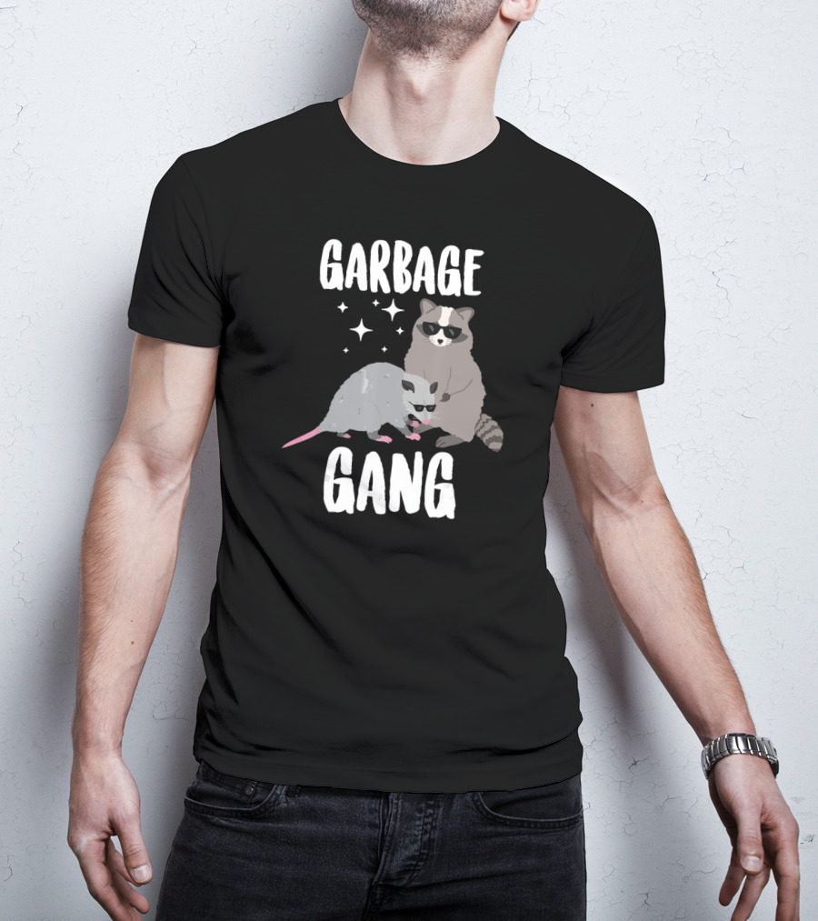 Garbage Gang Opossum And Raccoon Funny Animals T-Shirt