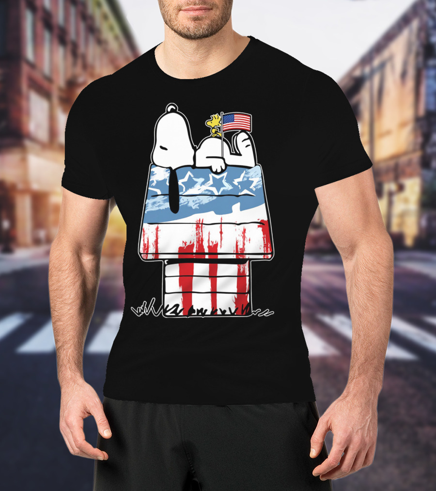America Snoopy Patriotic The Peanuts Movie Homeland T-Shirt