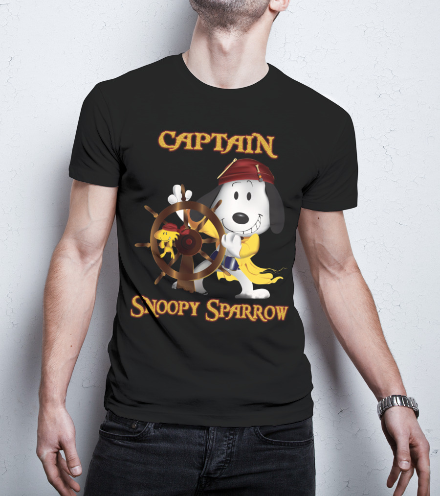 Captain Snoopy Sparrow Peanuts Movie Crossover T-Shirt