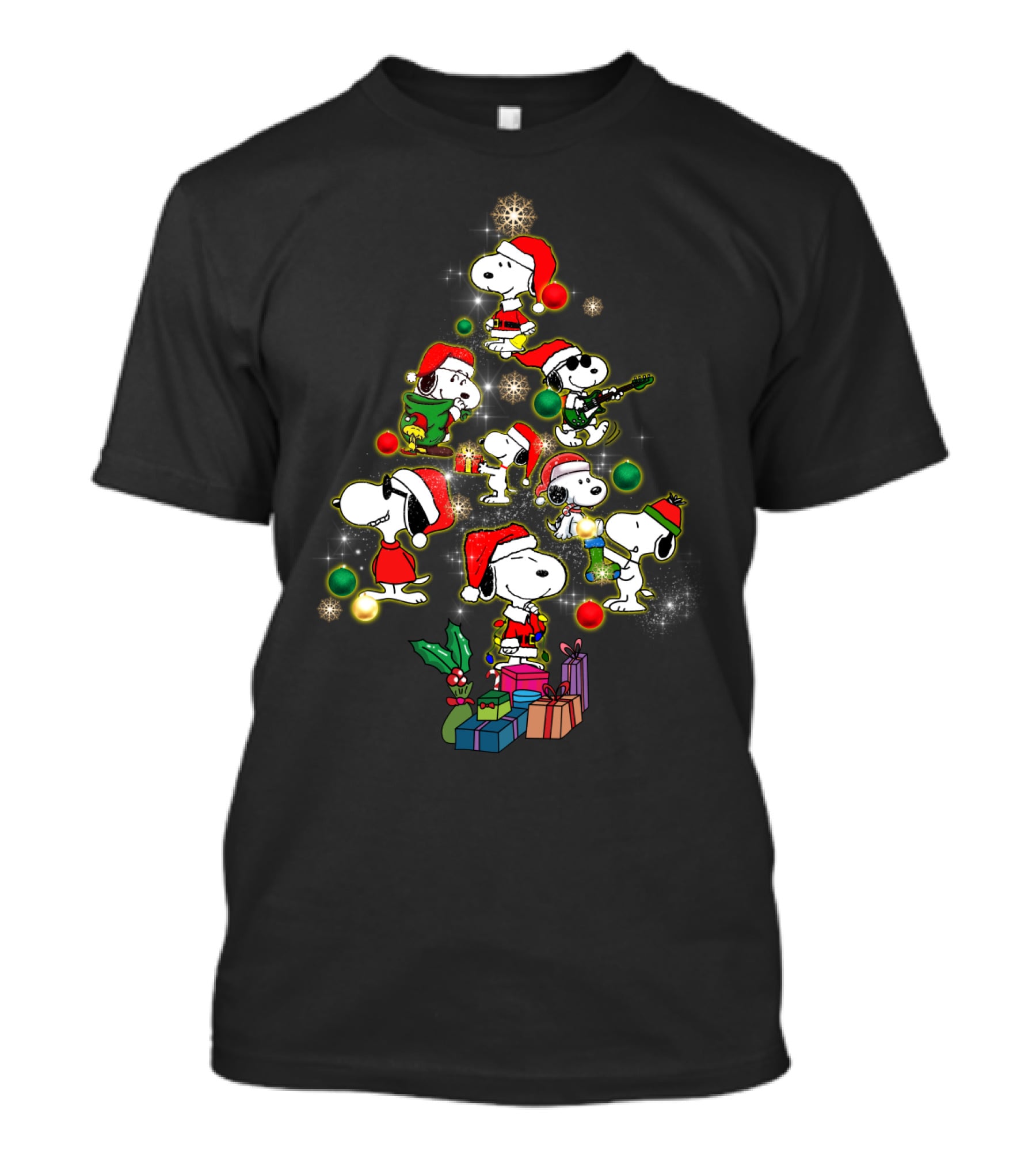 Snoopy Christmas Tree Peanuts Movie Holiday T-Shirt