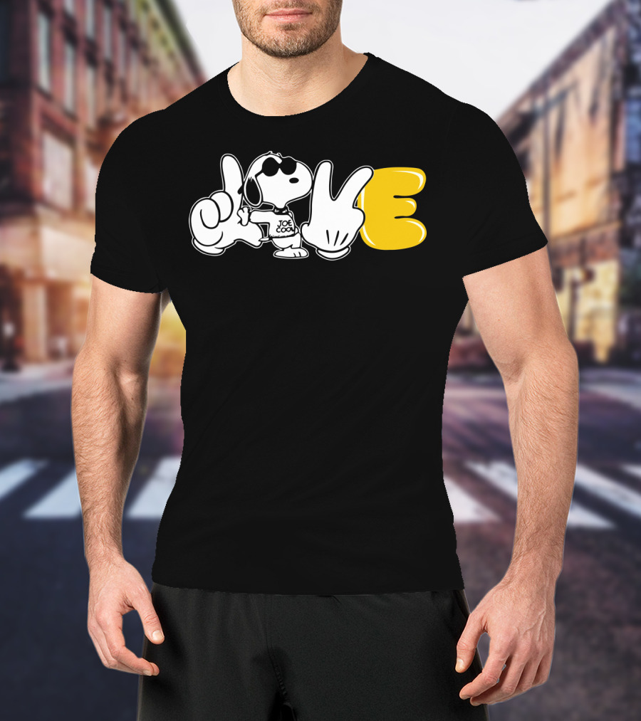 Love Sign Language Joe Cool Snoopy The Peanuts Movie T-Shirt