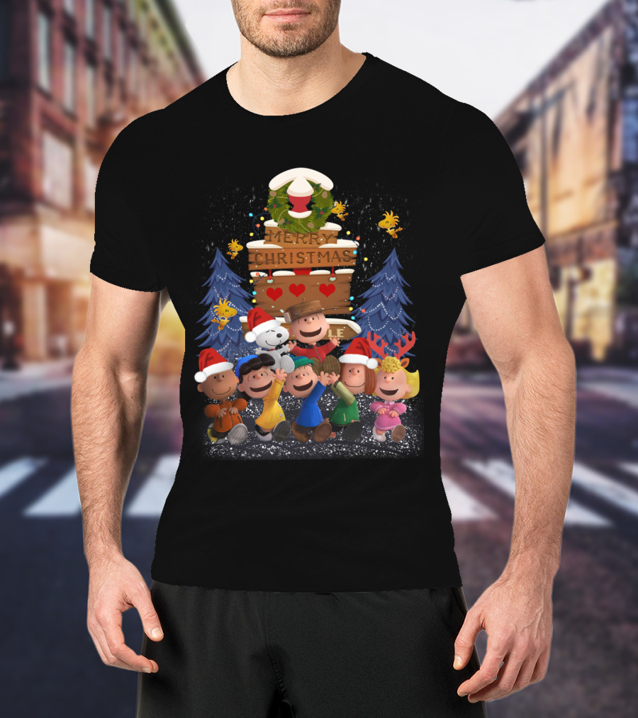 Merry Christmas With Friends Snoopy The Peanuts Movie Holiday T-Shirt