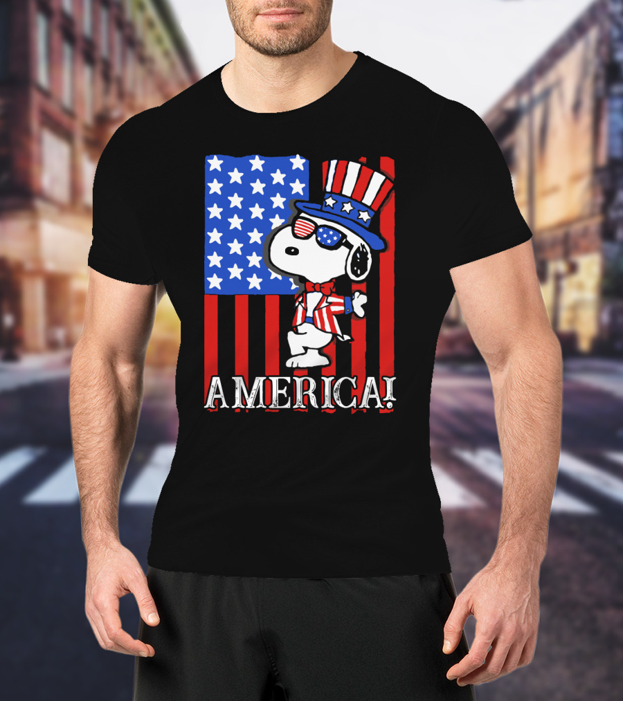 Peanuts Snoopy America Patriotic The Peanuts Movie T-Shirt