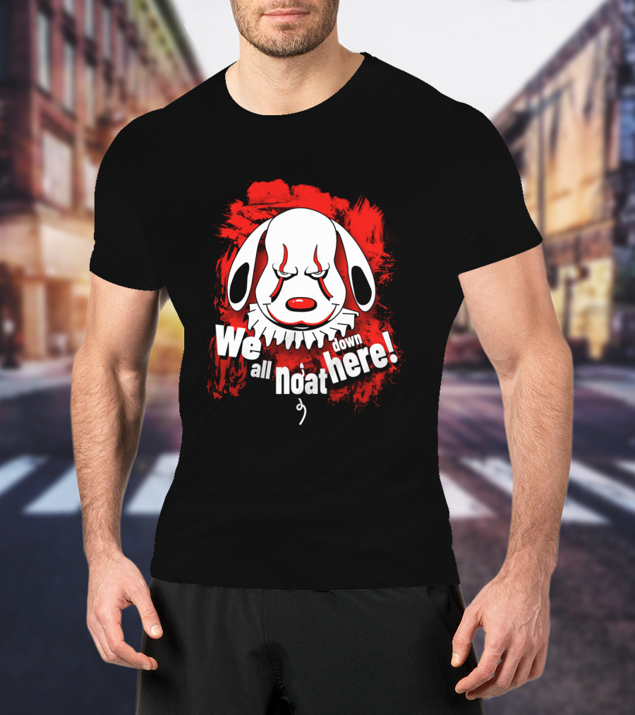 We All Float Pennywise Halloween Peanuts Snoopy Crossover T-Shirt