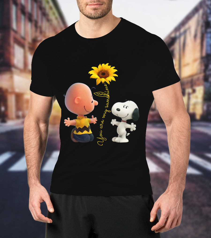 You Are My Sunshine Sunflower Hippie Snoopy The Peanuts Movie T-Shirt