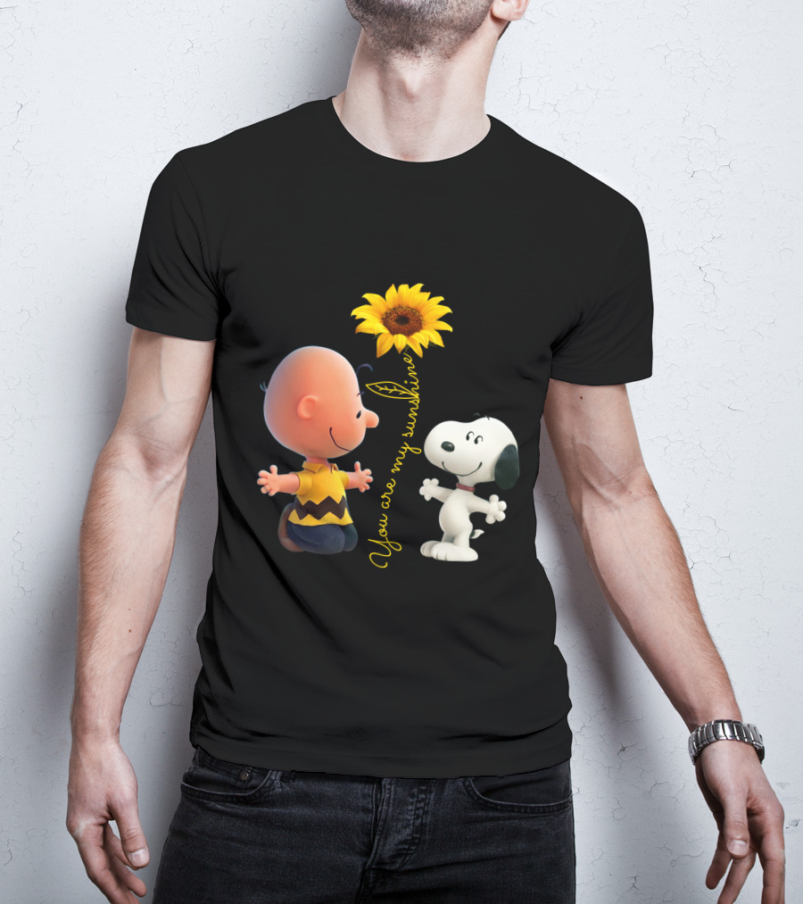 You Are My Sunshine Sunflower Hippie Snoopy The Peanuts Movie T-Shirt