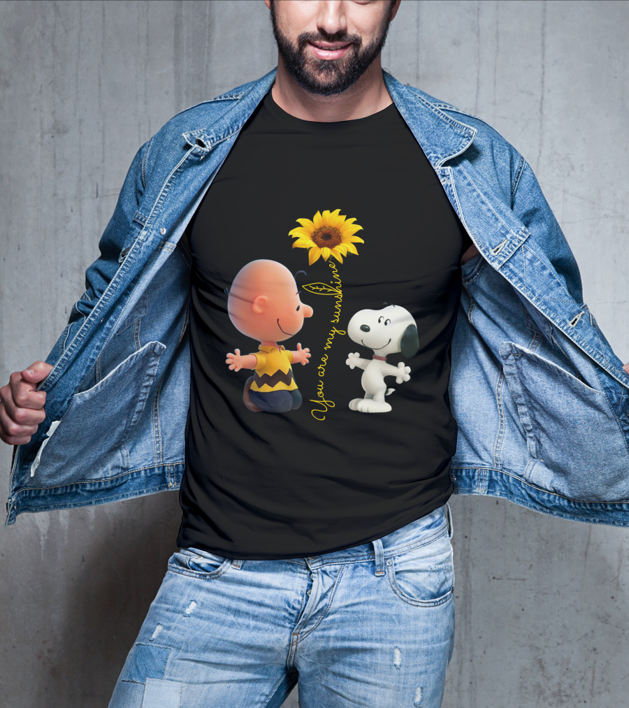 You Are My Sunshine Sunflower Hippie Snoopy The Peanuts Movie T-Shirt